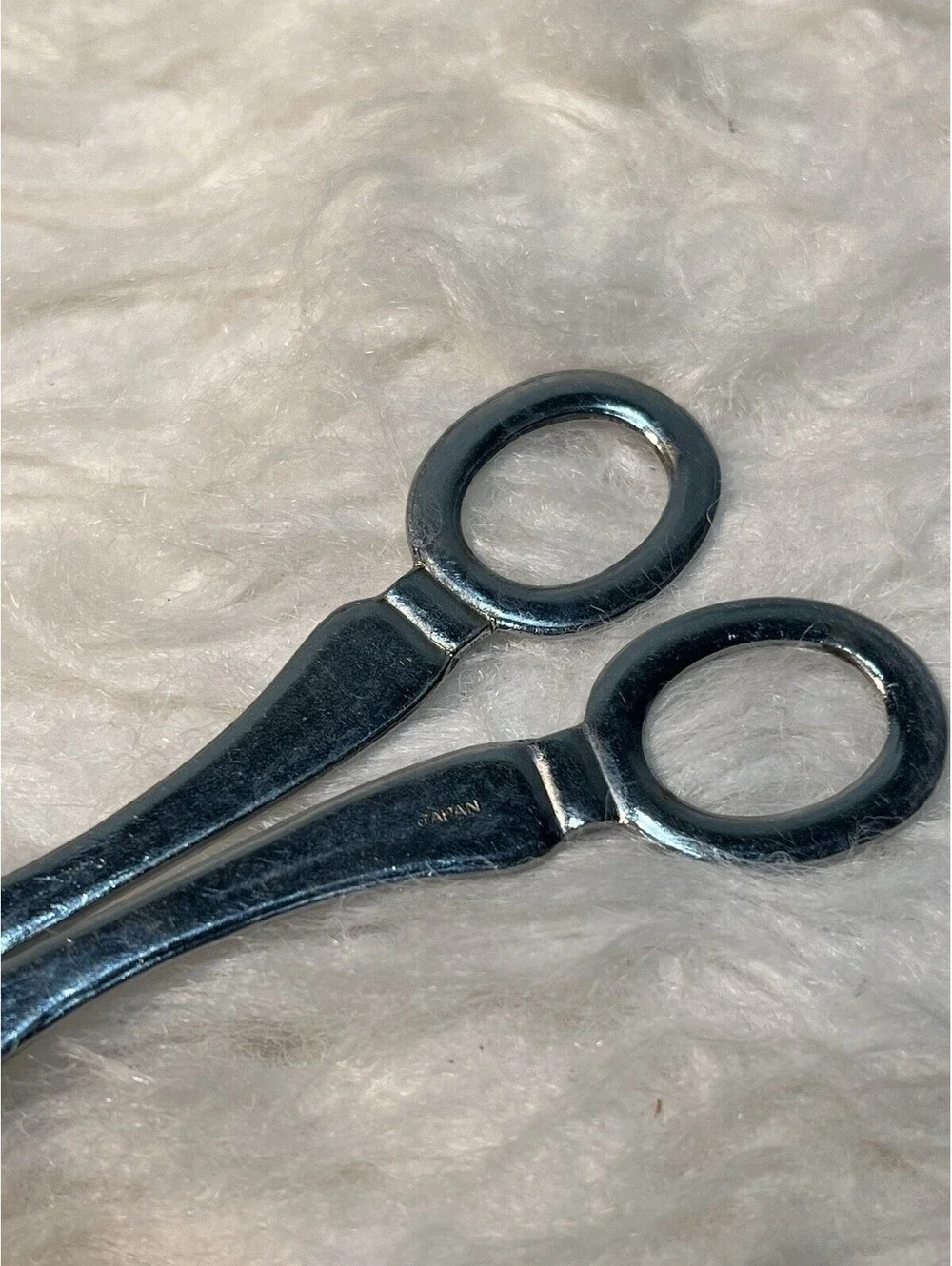 Vintage Silverplate Salad Serving Tongs Scissor Style Spoon Fork Made In Japan
